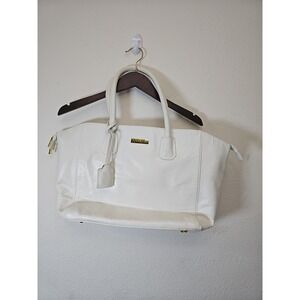 JOY & IMAN Genuine Leather Satchel Tote Purse Hand Shoulder Bag‎